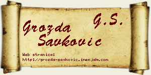 Grozda Savković vizit kartica